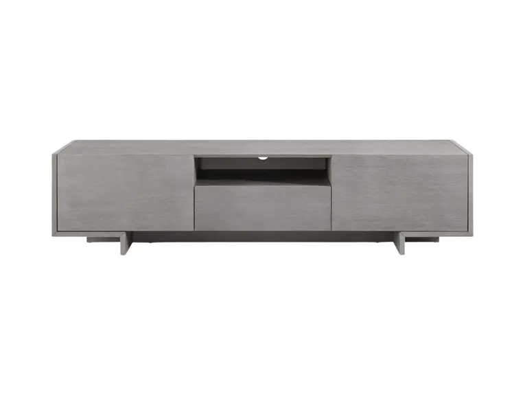 73" Gray Open Shelving TV Stand