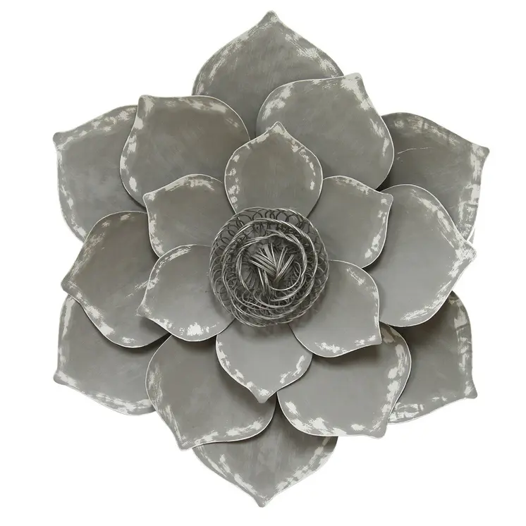 20" X 20" Gray Metal Novelty