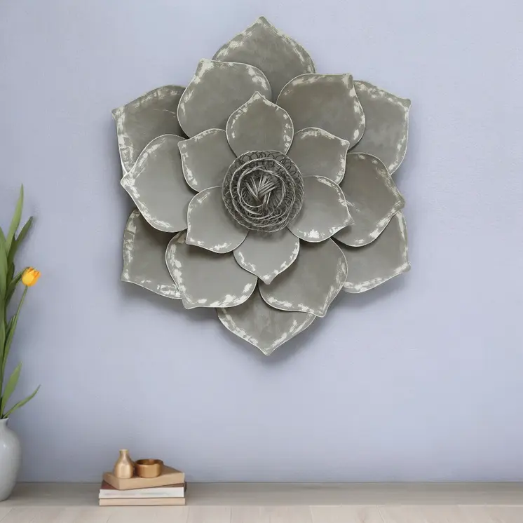 20" X 20" Gray Metal Novelty