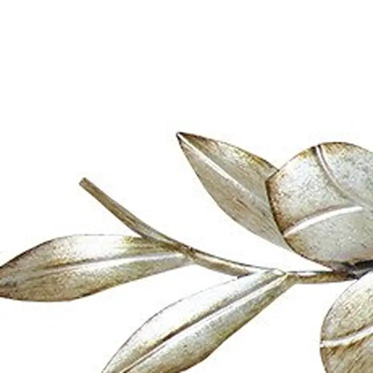 38" Champagne Flower Metal Wall Decor