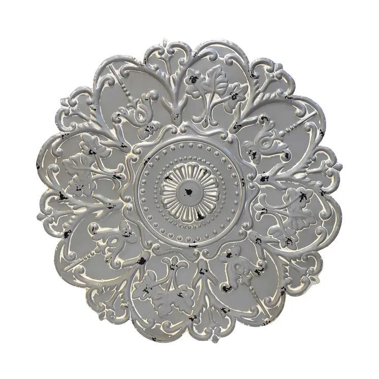 28" X 28" Gray Metal Novelty