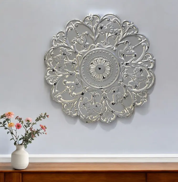 28" X 28" Gray Metal Novelty