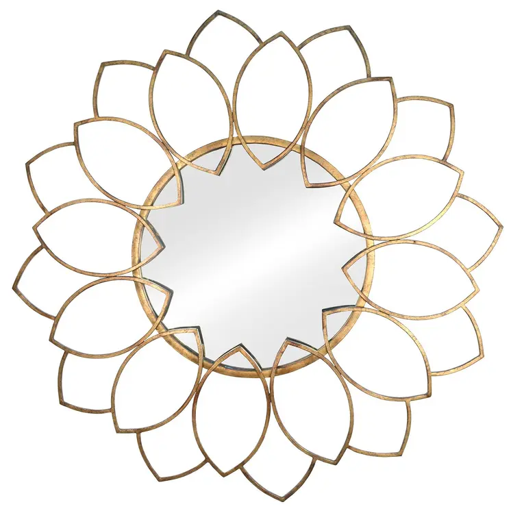 32" Antiqued Bronze Novelty Metal Framed Accent Mirror