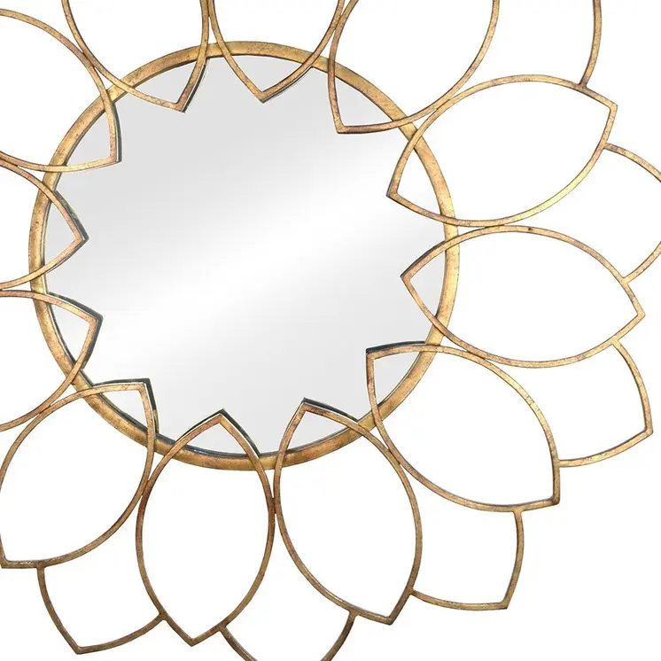 32" Antiqued Bronze Novelty Metal Framed Accent Mirror