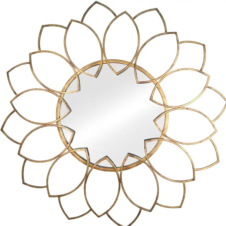 32" Antiqued Bronze Novelty Metal Framed Accent Mirror