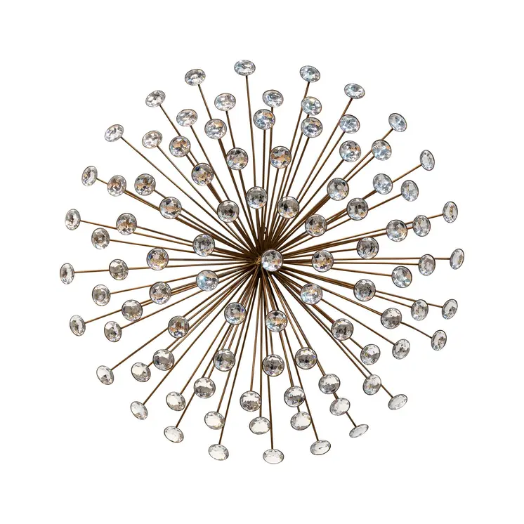 24" Bronze Acrylic Burst Metal Wall Decor