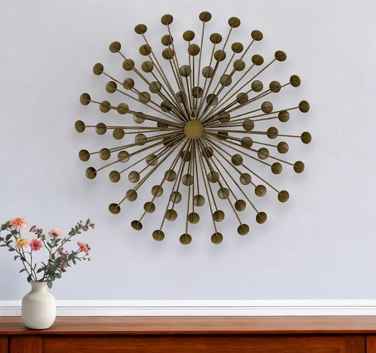24" Bronze Acrylic Burst Metal Wall Decor
