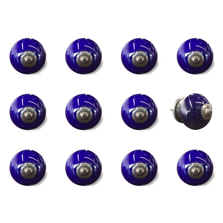 Set of Twelve Ceramic Drawer Pull Knobs