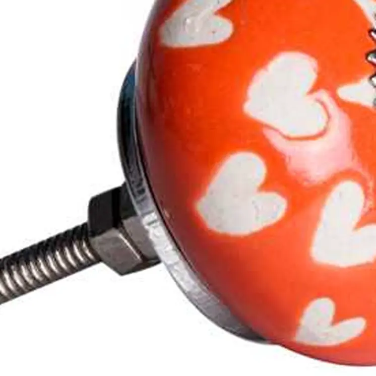 Set of Eight Orange White And Silver Floral Ceramic Drawer Pull Knobs