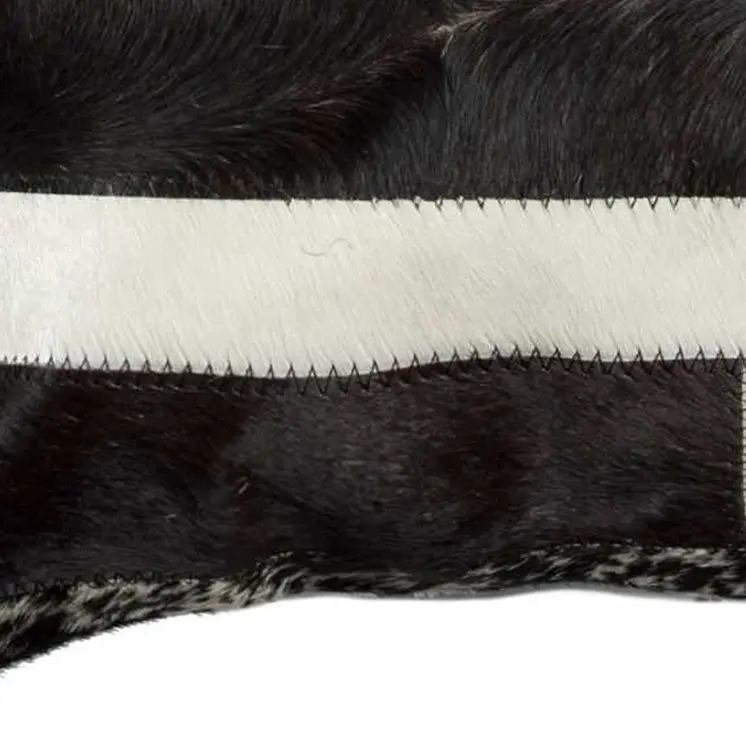 18" X 18" X 5" Madrid White Torino Kobe Cowhide  Pillow
