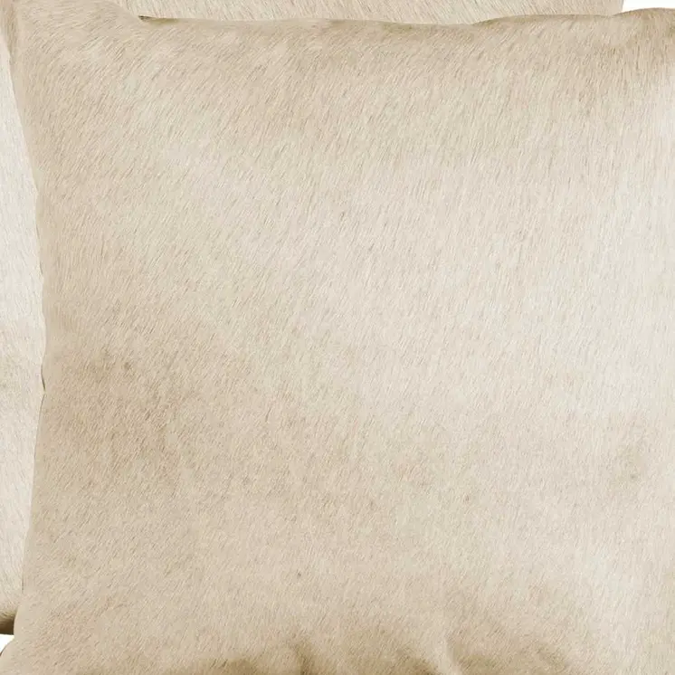 Set of Two Natural Cowhide Throw Pillow