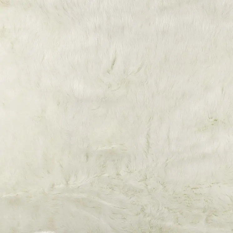 5' X 8' Polar Bear Off White Faux Hide Area Rug