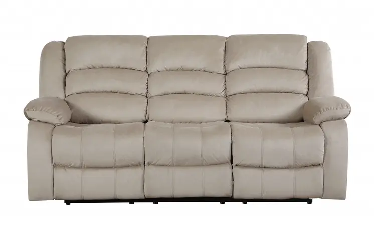 Three Piece Indoor Beige Microsuede Six Person Seating Set