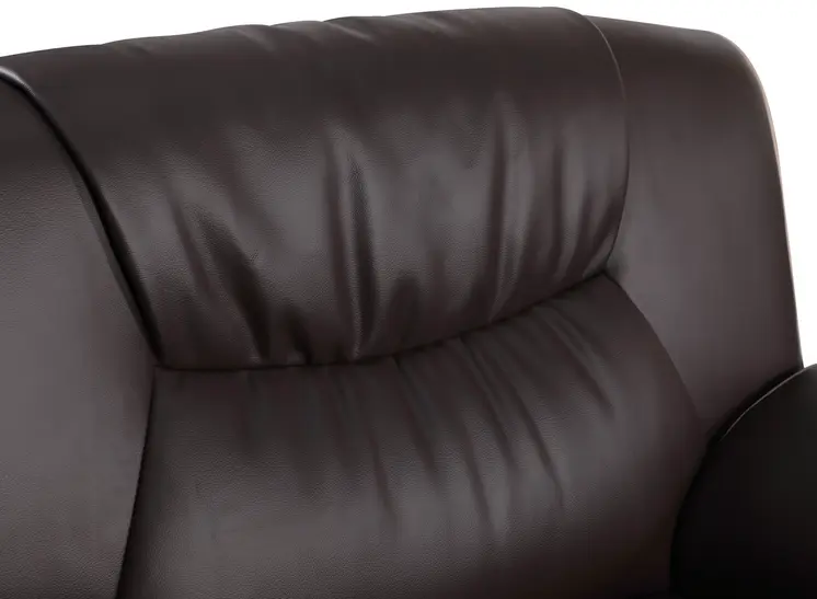 47" Brown And Silver Leather Match Club Chair