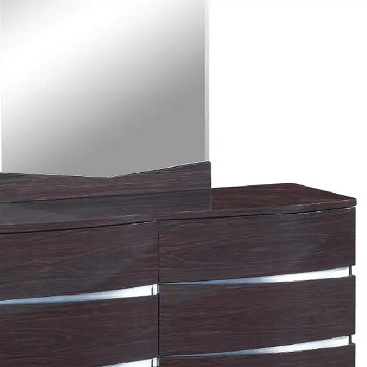32" Exquisite Wenge High Gloss Dresser