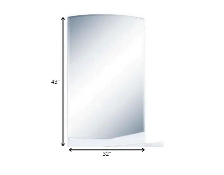 43" Exquisite White High Gloss Mirror