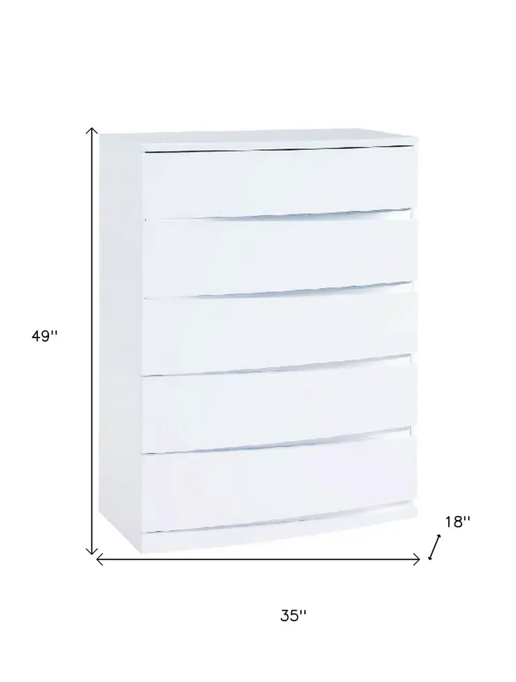 32" Exquisite White High Gloss Chest