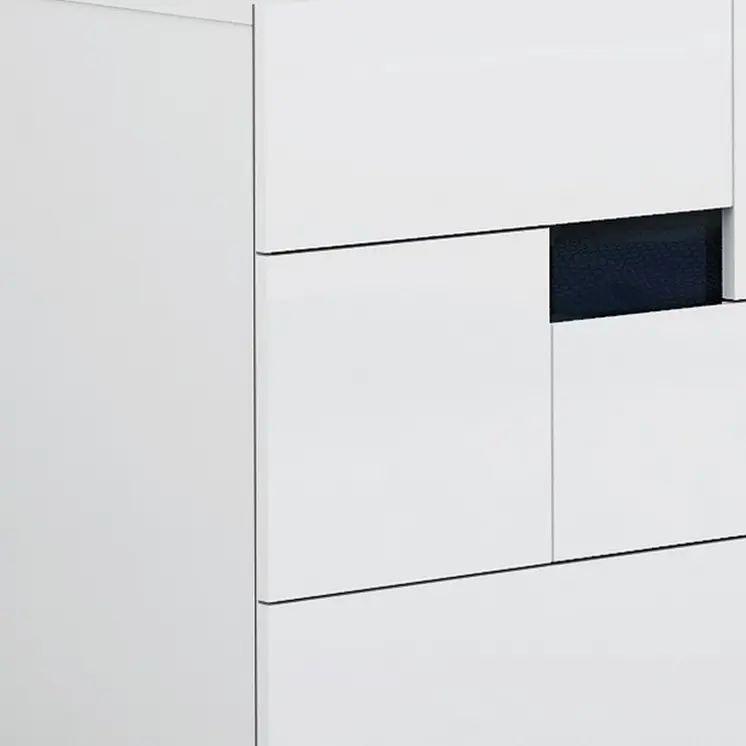 30" Superb White High Gloss Dresser