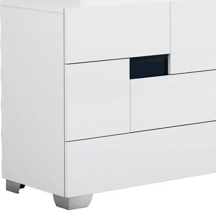 30" Superb White High Gloss Dresser