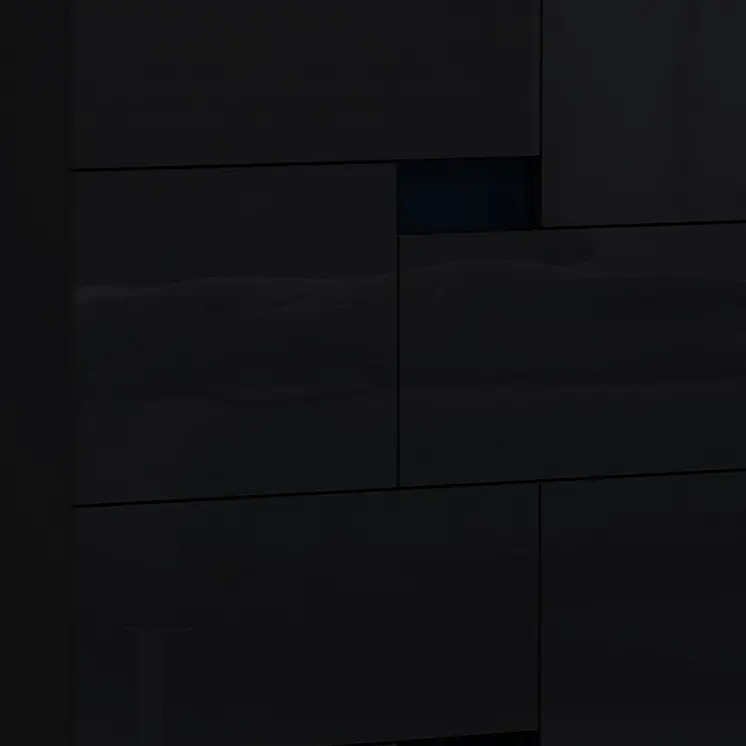 44" Superb Black High Gloss Chest