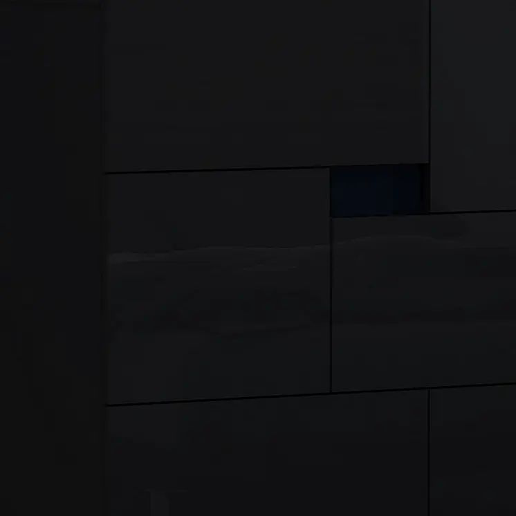 44" Superb Black High Gloss Chest