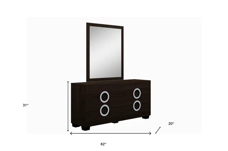 31" Refined Wenge High Gloss Dresser