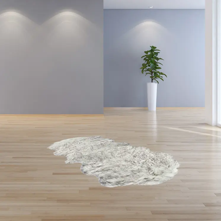 6' Gray Shag Area Rug