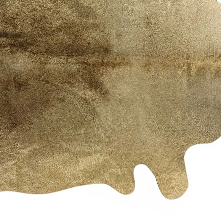 6' X 7' Gold Cowhide Cowhide Print Area Rug