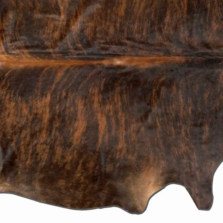 5' X 7' Brown And Black Cowhide Cowhide Print Area Rug