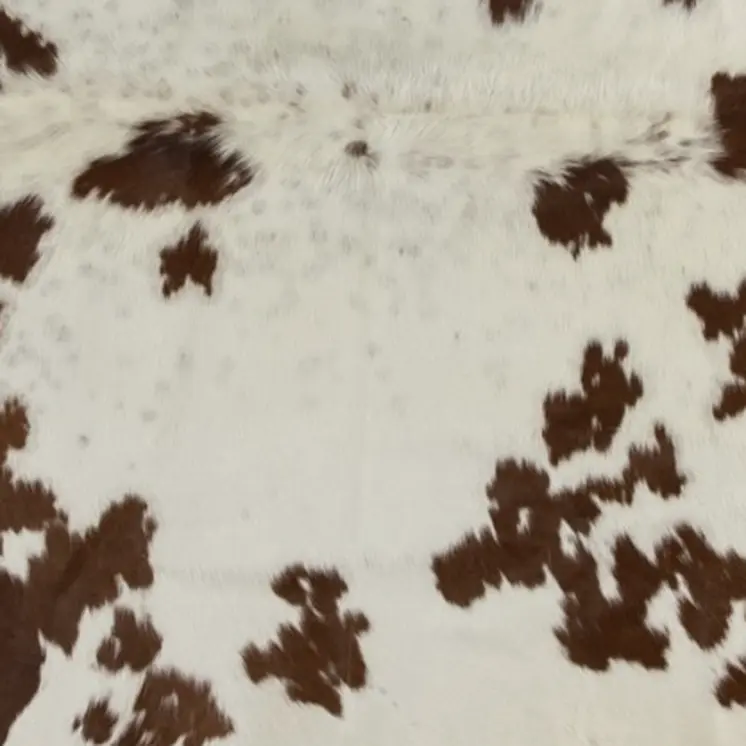 6' X 7' Brown And White Cowhide Area Rug