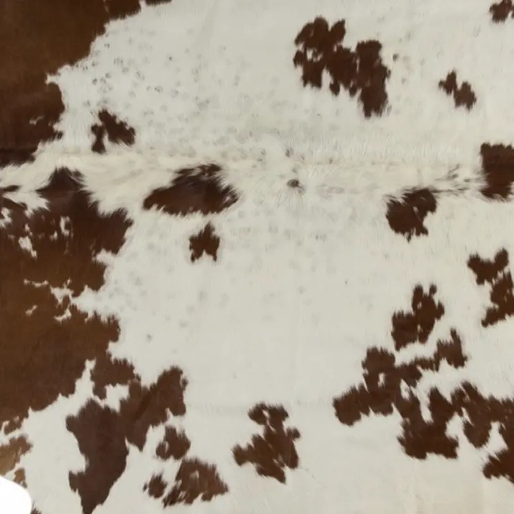 6' X 7' Brown And White Cowhide Area Rug