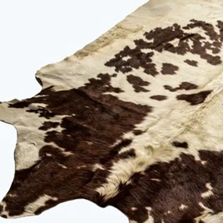 6' X 7' Brown And White Cowhide Handmade Area Rug