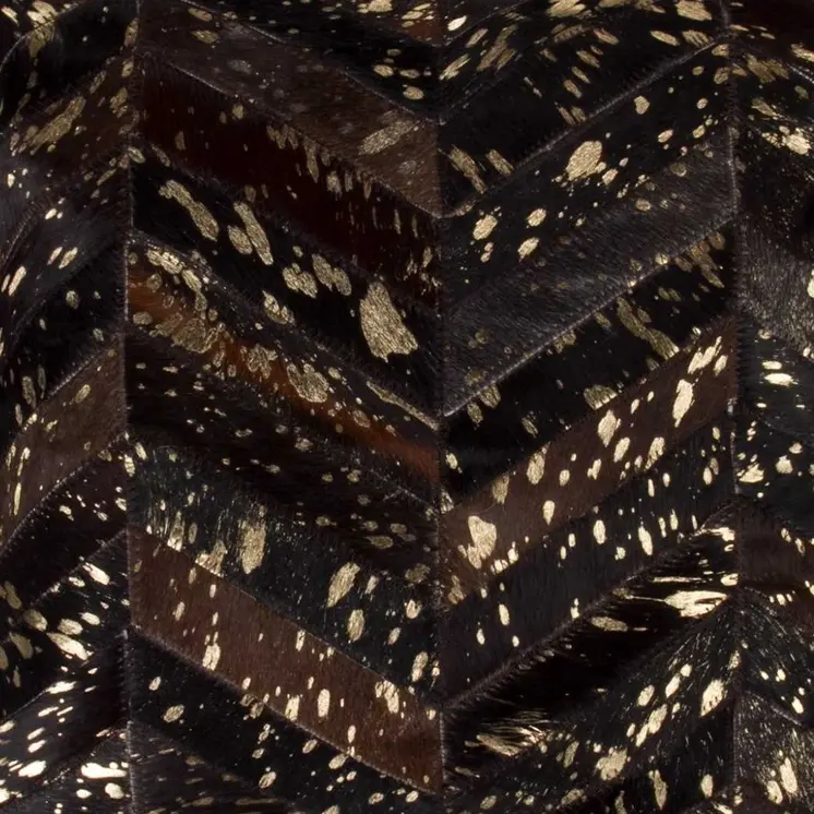 18" X 18" X 5" Chocolate And Gold  Pillow