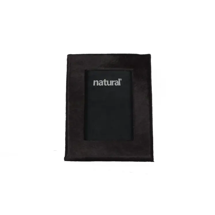 7" X 9" Black  Cowhide   4" X 6" Picture Frame