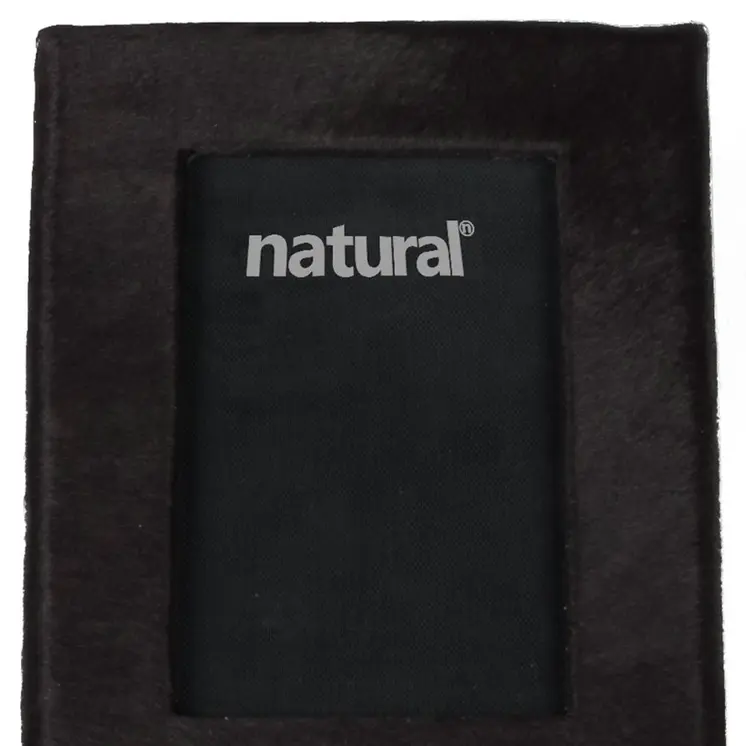 7" X 9" Black  Cowhide   4" X 6" Picture Frame