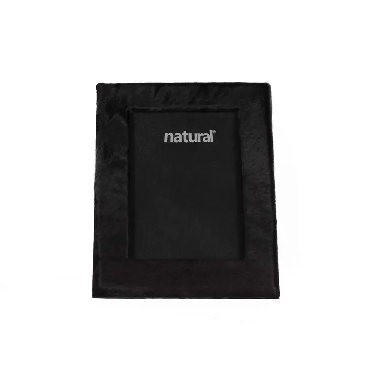 8" X 10" Black Cowhide Picture Frame