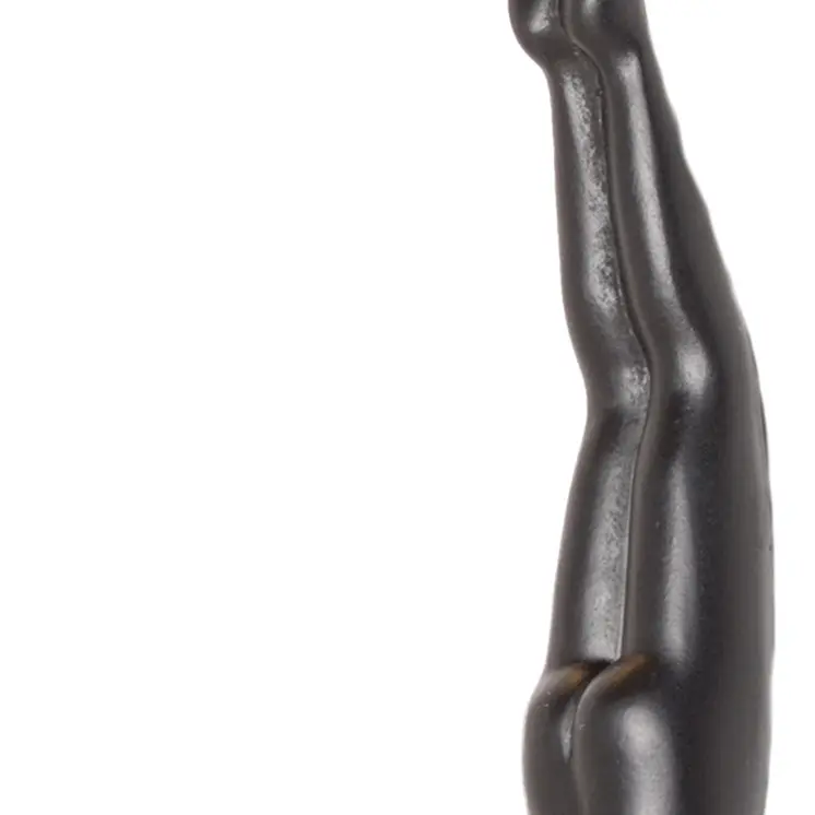 7" X 7" Black Resin Diving Man Hanging Dimensional Sculpture