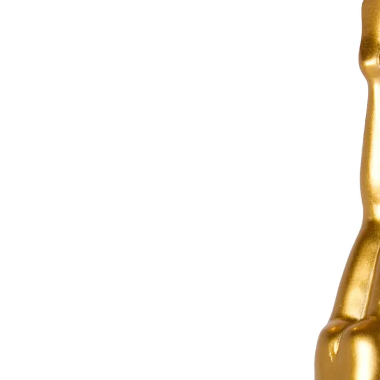 7" X 7" Gold Resin Diving Man Hanging Dimensional Sculpture