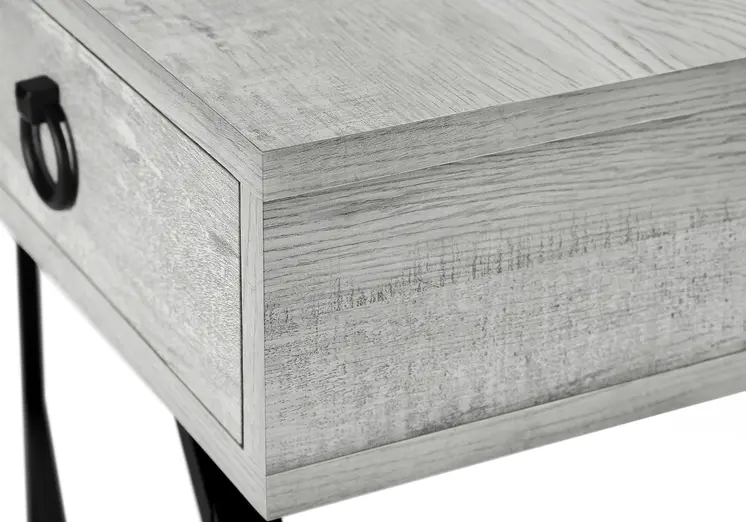43" Gray And Black Cross Leg Console Table