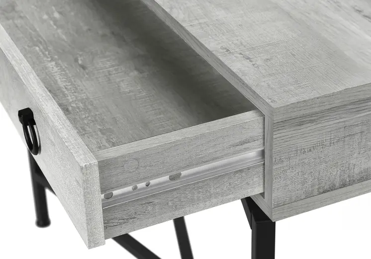 43" Gray And Black Cross Leg Console Table