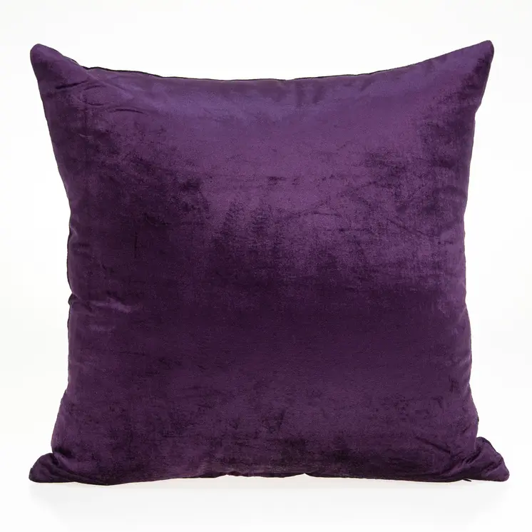 18" Purple Cotton Blend Throw Pillow