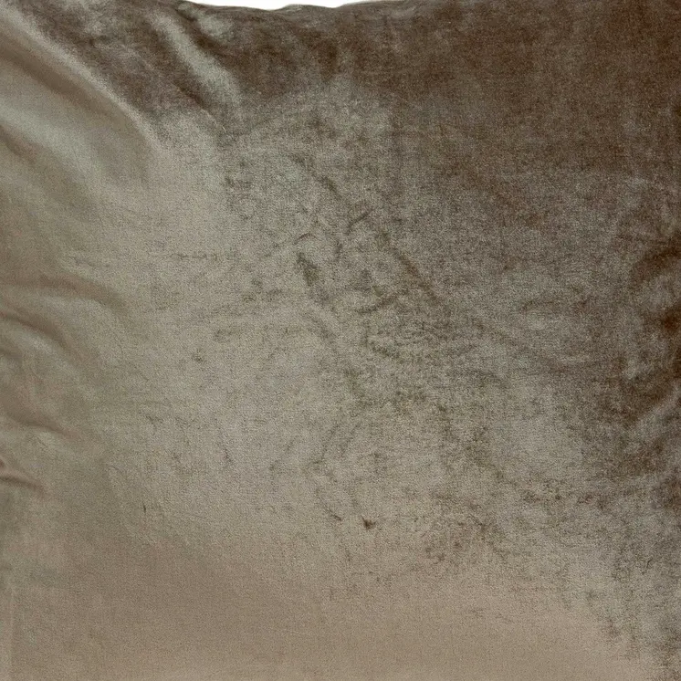 18" X 7" X 18" Transitional Taupe Solid Pillow Cover With Poly Insert