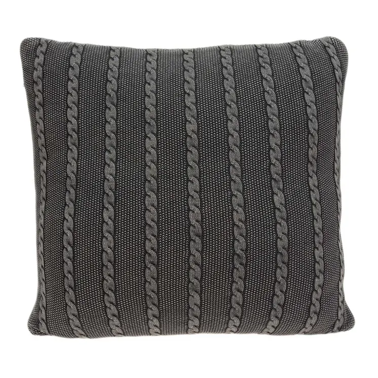 Charcoal Pillow Cover With Insert
