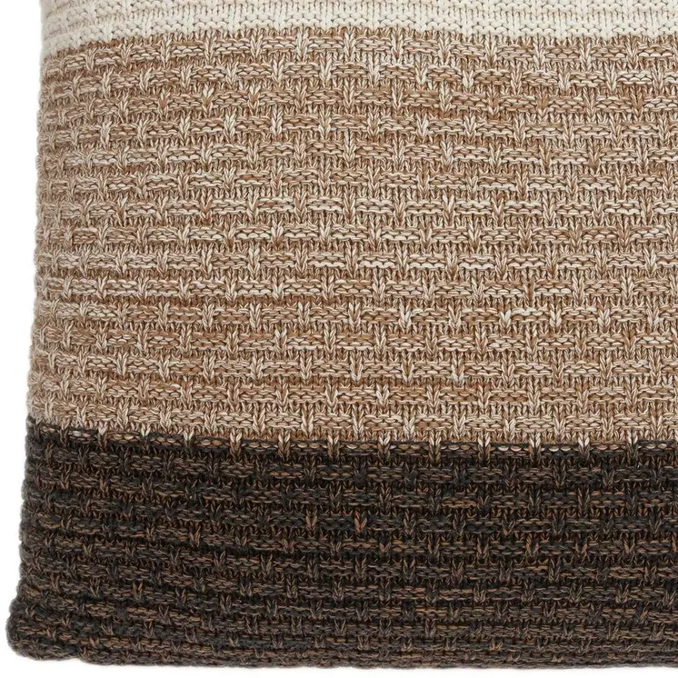 Warm Brown And Cream Decorative Accent Pillow