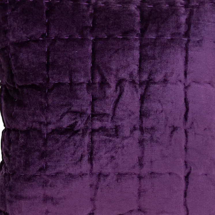 20" X 20" Purple Cotton Blend Zippered Pillow
