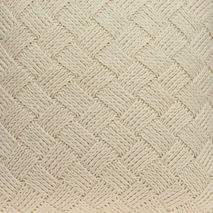 20" X 7" X 20" Transitional Beige Pillow Cover With Poly Insert
