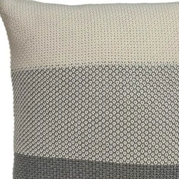 20" X 7" X 20" Transitional Tan Cotton Pillow Cover With Poly Insert
