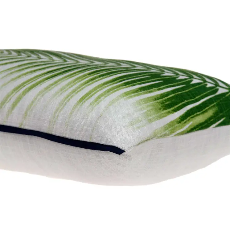 20" X 6" X 14" Cool Tropical Green Pillow Cover With Poly Insert