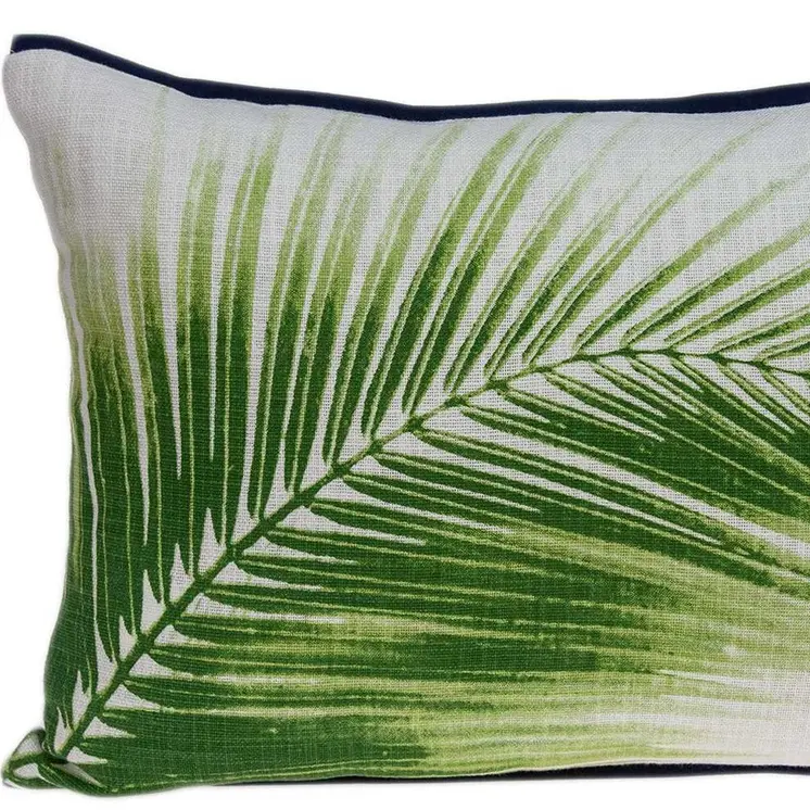 20" X 6" X 14" Cool Tropical Green Pillow Cover With Poly Insert