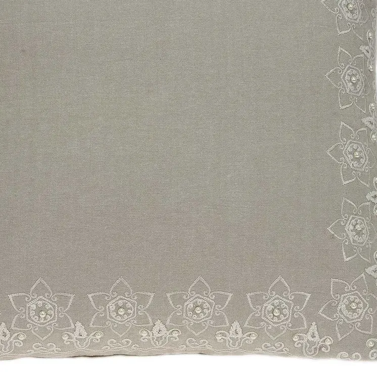 20" X 7" X 20" Decorative Transitional Beige Pillow Cover With Poly Insert